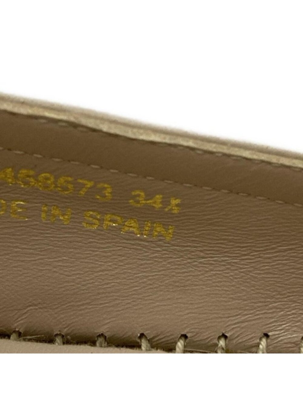 Saint Laurent Paris Slip Ons 34.5 Pink Beige Espadrilles Leather - Picture 6 of 6